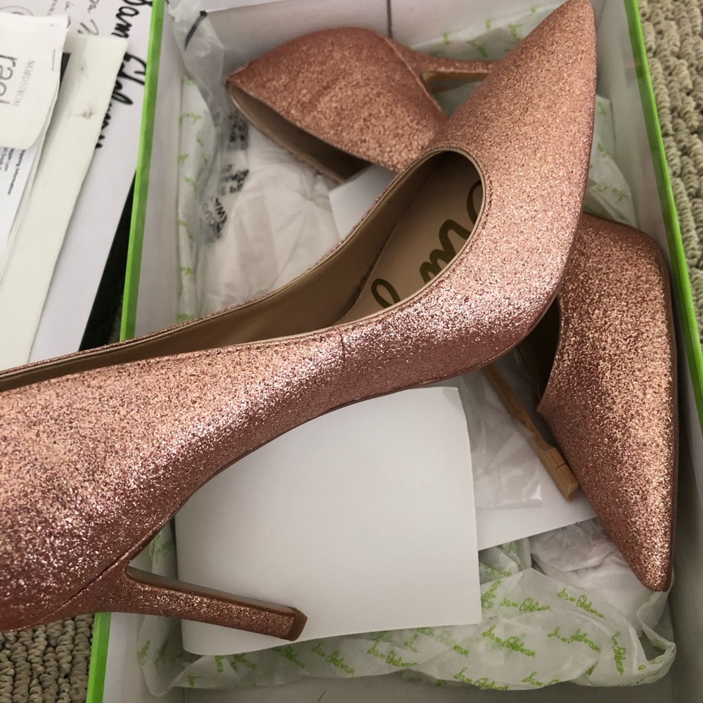 NIB Sam Edelman Elegant Glitter Pink Heels